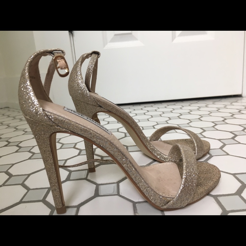 Steve Madden Stecy Gold Glitter Stilettos